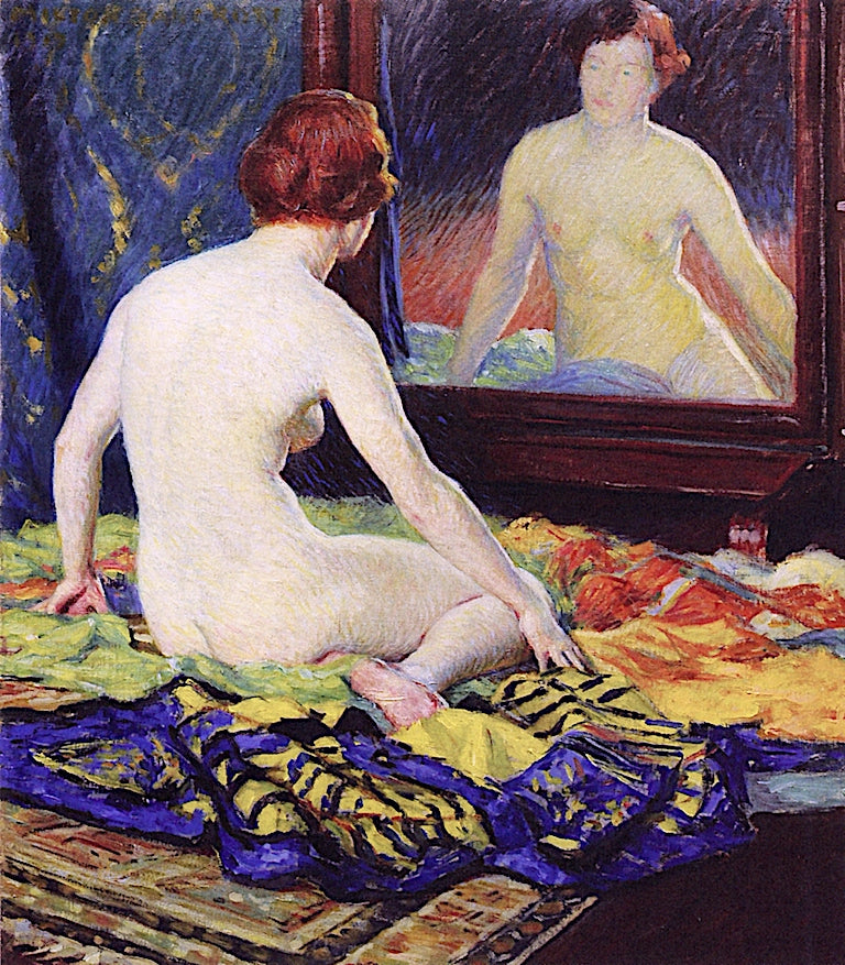 Nude Reflected in a Mirror by Milton Bancroft,A3(16x12")Poster