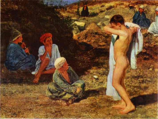 Seven boys (study), vintage artwork by Alexander Ivanov, A3 (16x12") Poster Print