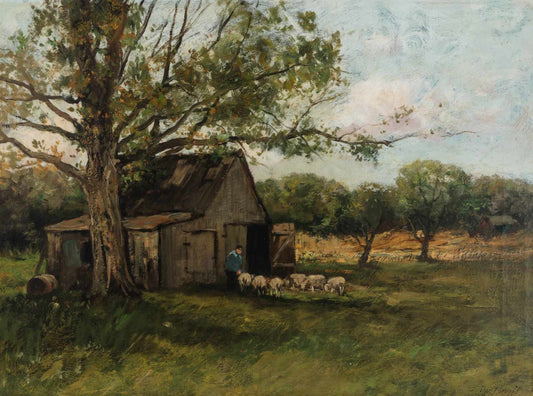 Landscape (New York), vintage artwork by Charles Paul Gruppe, 12x8" (A4) Poster