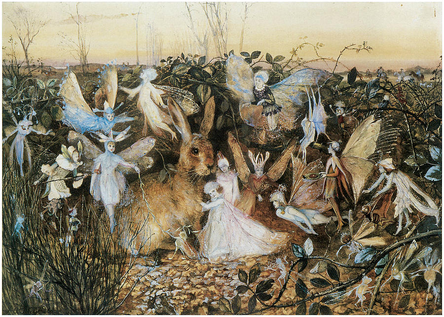 Fairy Twilight, vintage artwork by John Anster Christian Fitzgerald, A3 (16x12") Poster Print