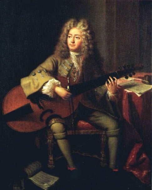 Marin Marais, vintage artwork by Andre Bouys, 12x8" (A4) Poster