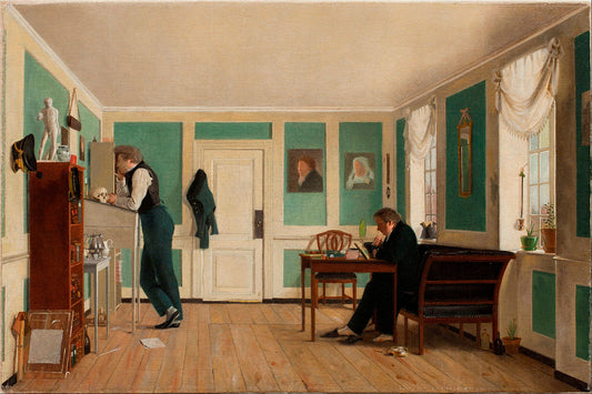 Interior from Amaliegade, vintage artwork by Wilhelm Bendz, A3 (16x12") Poster Print