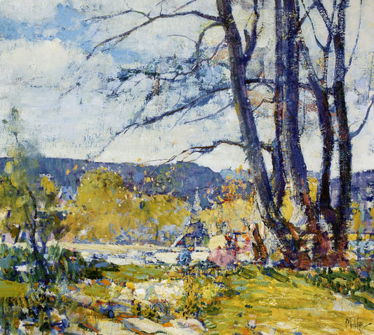 Landscape, Provincetown, vintage artwork by Richard Edward Miller, 12x8" (A4) Poster