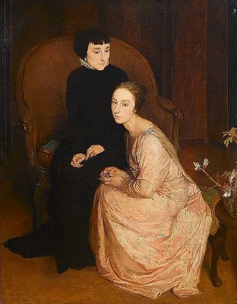 The Sisters of the Artist by Glyn Warren Philpot,16x12(A3) Poster