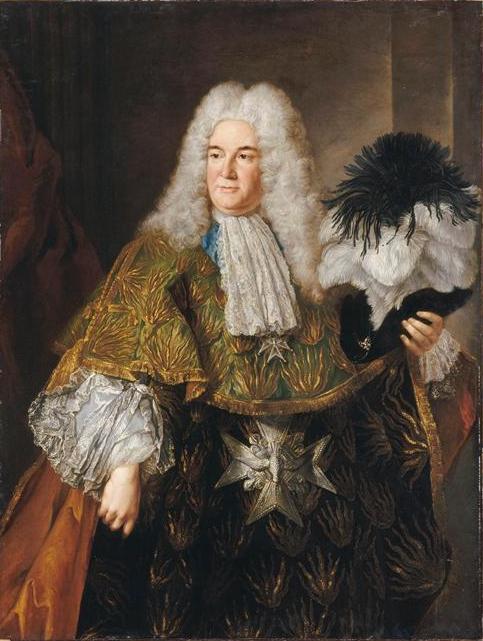 Antoine Crozat, marquis du Châtel, vintage artwork by Alexis-Simon Belle, 12x8" (A4) Poster