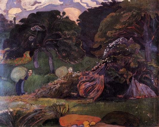 Brittany Landscape, vintage artwork by Paul Gauguin, 12x8" (A4) Poster