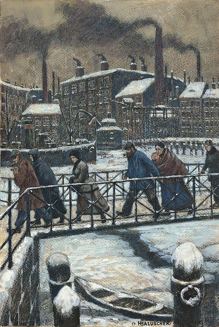 Cold by Hans Baluschek,A3(16x12")Poster