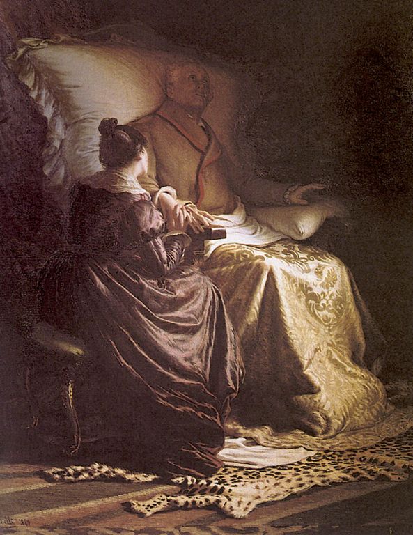 Dying Goethe by Angelo Morbelli,A3(16x12")Poster