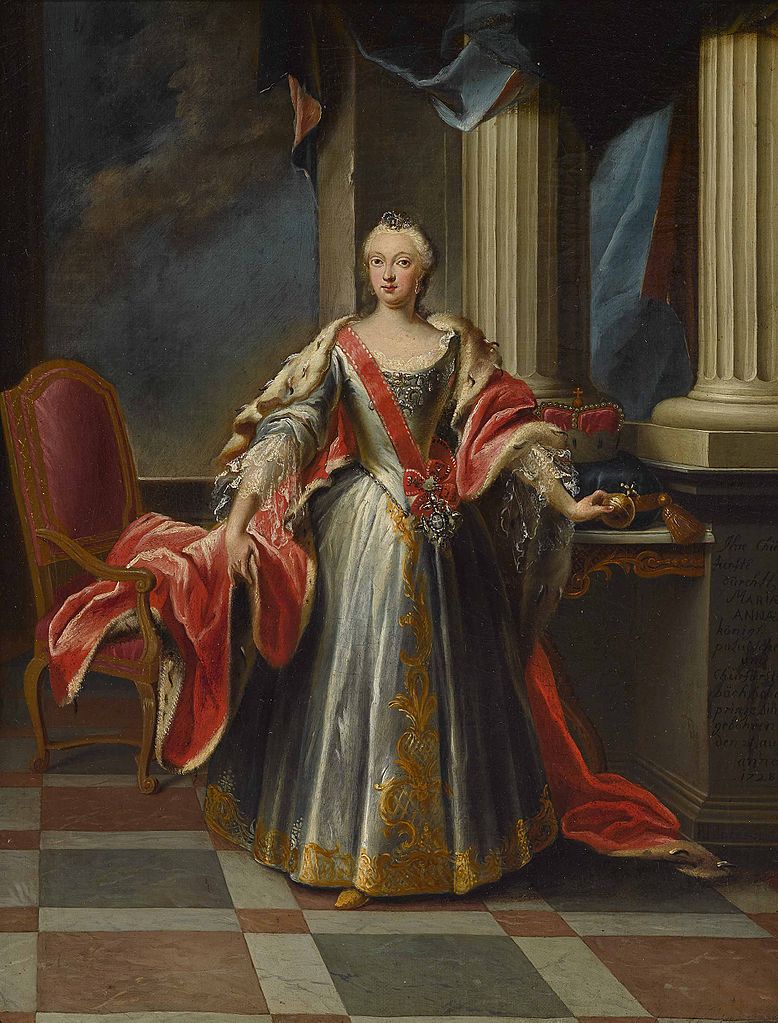 Maria Anna Sophie von Bayern, vintage artwork by Peter Jacob Horemans, 12x8" (A4) Poster