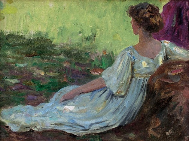 Sieste à la campagne, vintage artwork by Leopold Franz Kowalski, 12x8" (A4) Poster