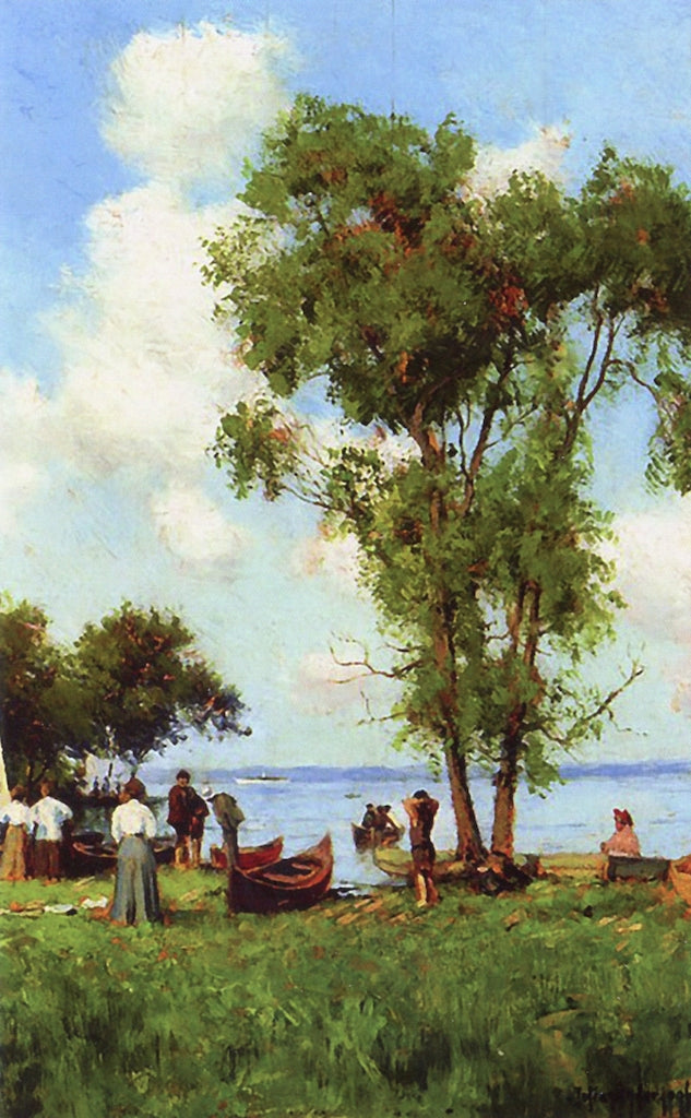 At Thousand Islands, St. Lawrence River, vintage artwork by Julian Onderdonk, 12x8" (A4) Poster
