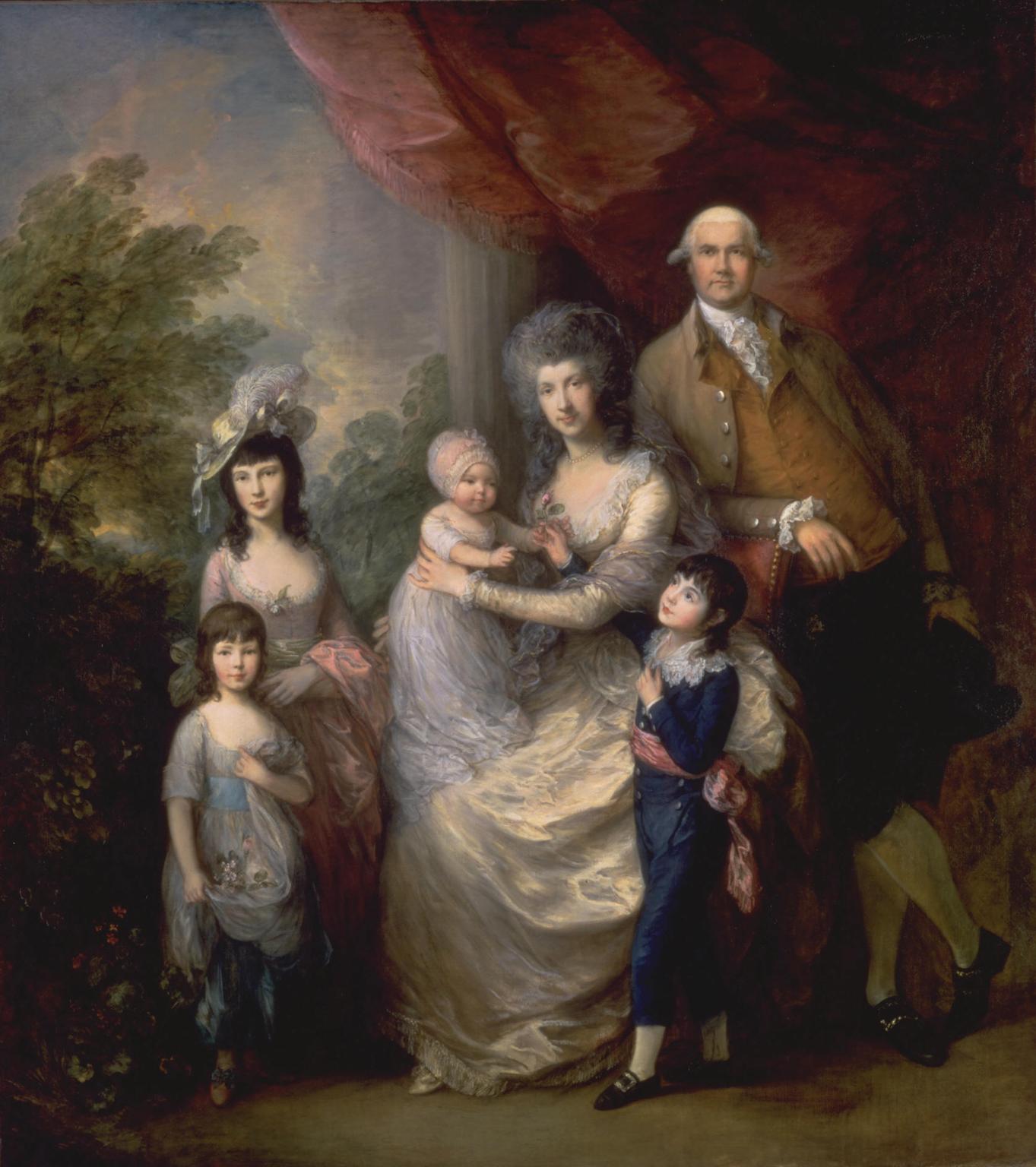 The Baillie Family, vintage artwork by Thomas Gainsborough, 12x8" (A4) Poster