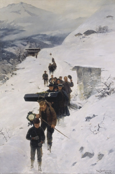 To the Final Resting Place, vintage artwork by Hans Bachmann, 12x8" (A4) Poster