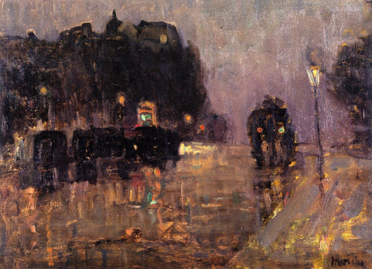 A Street in Paris, vintage artwork by James Wilson Morrice, 12x8" (A4) Poster