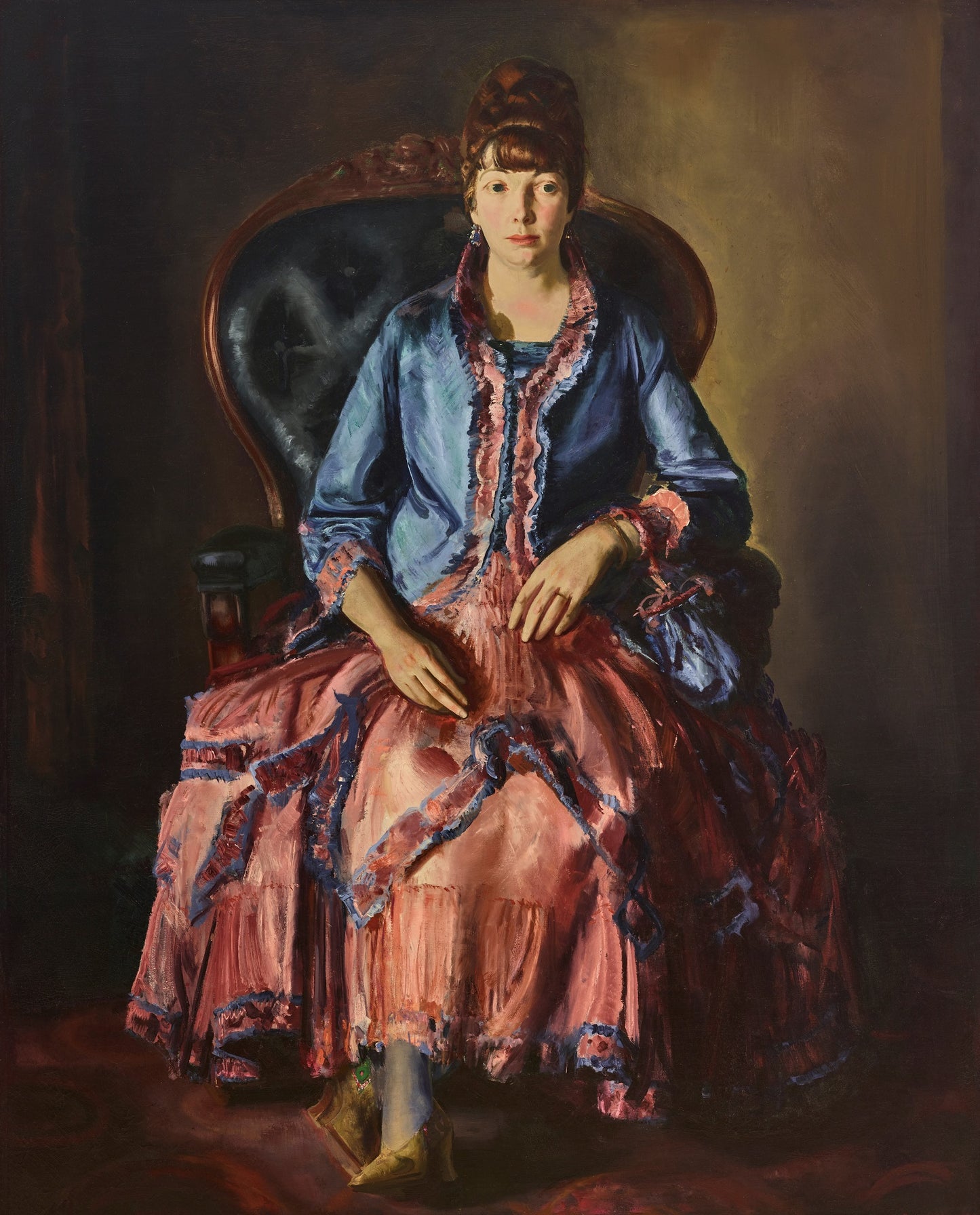 Emma in a Purple Dress, vintage artwork by George Wesley Bellows, 12x8" (A4) Poster