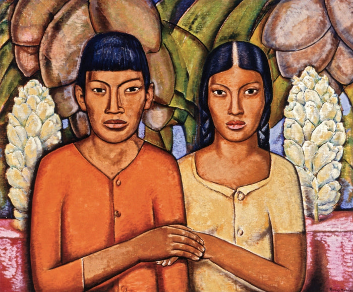 Casamiento Indio II, vintage artwork by Alfredo Ramos Martinez, 12x8