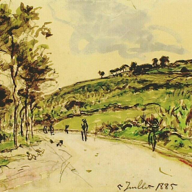 Country Road ('Route près Balbin'), vintage artwork by Johan Barthold Jongkind, A3 (16x12") Poster Print