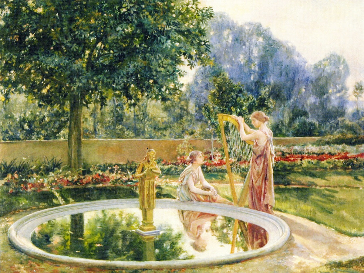 L'Interlude: Jardin de MacMonnies by Will Hicok Low,A3(16x12")Poster