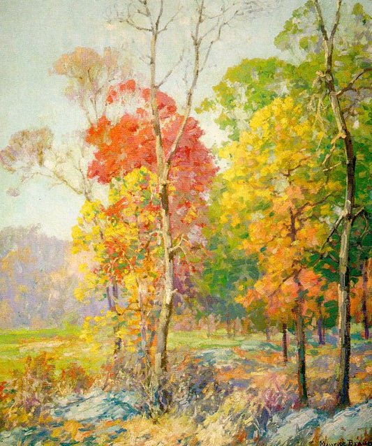 Autumn in New England, vintage artwork by Maurice Braun, 12x8" (A4) Poster