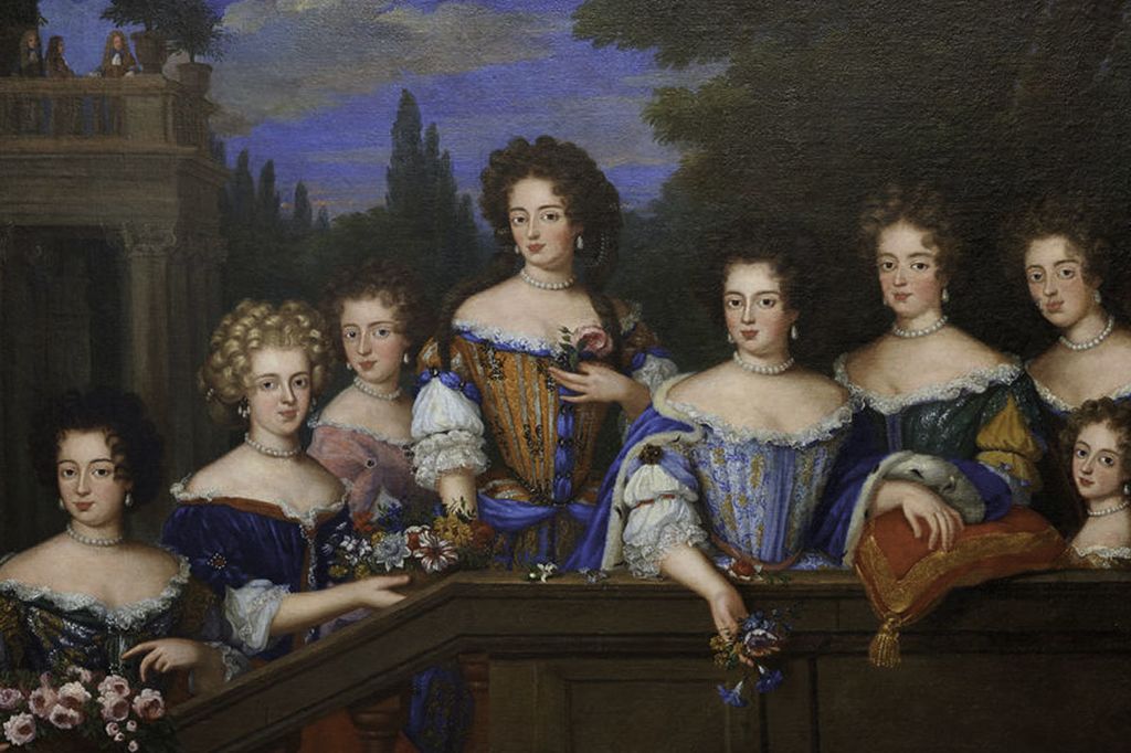 Ladies throwing flowers, vintage artwork by Henri Gascar, 12x8" (A4) Poster