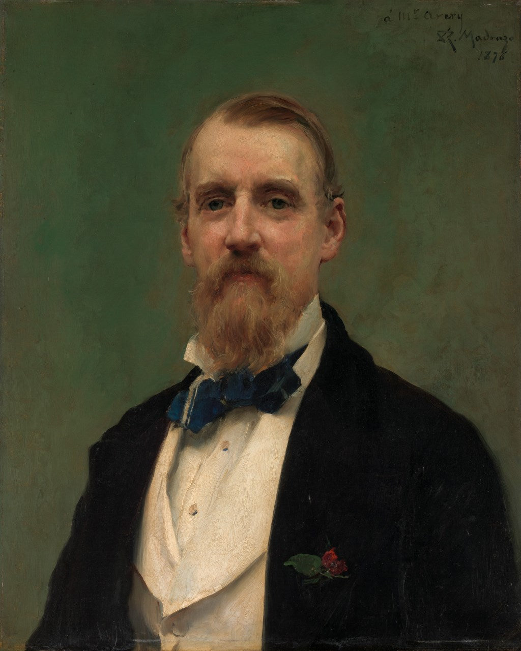 Samuel P Avery, Art Dealer, vintage artwork by Raimundo de Madrazo y Garreta, 12x8" (A4) Poster