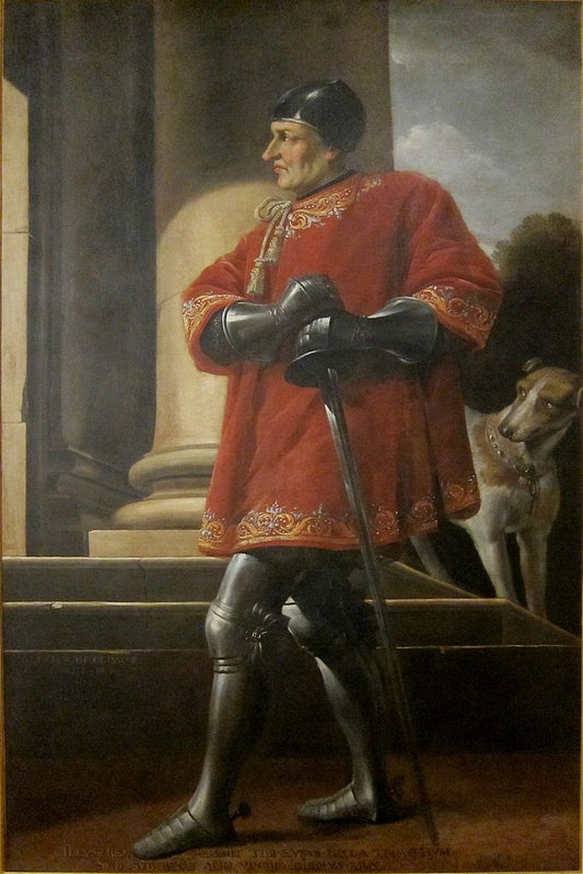 Olivier de Clisson, vintage artwork by Simon Vouet, 12x8" (A4) Poster