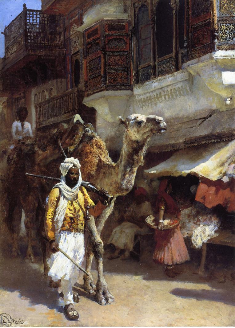 Man Leading a Camel, vintage artwork by Edwin Lord Weeks, 12x8" (A4) Poster
