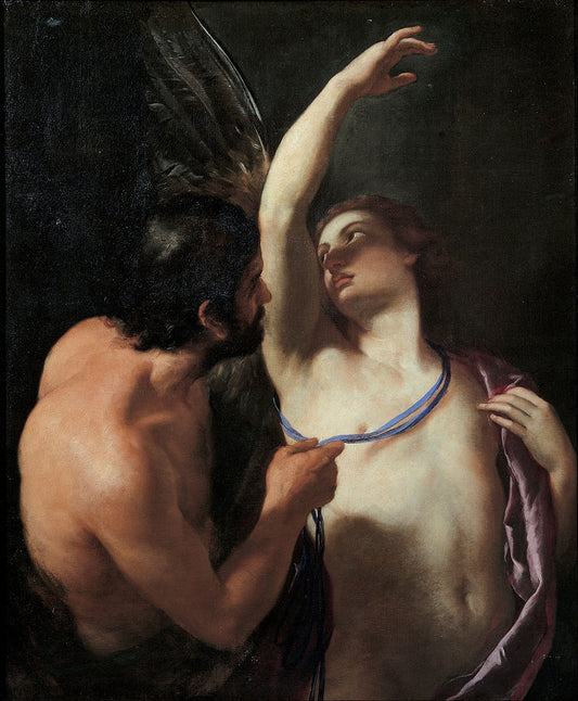Daedalus and Icarus , vintage artwork by Andrea Sacchi, 12x8" (A4) Poster