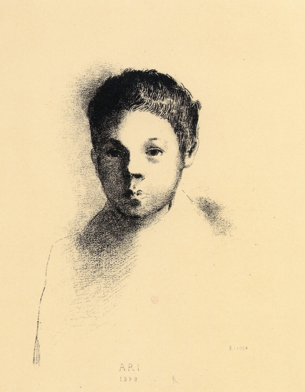 Ari, vintage artwork by Odilon Redon, 12x8" (A4) Poster