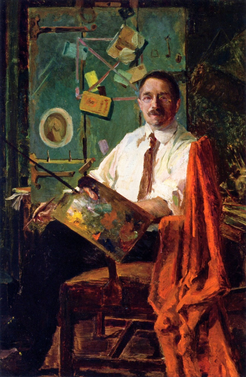 Self Portrait with Rack Picture, vintage artwork by John Frederick Peto, 12x8" (A4) Poster