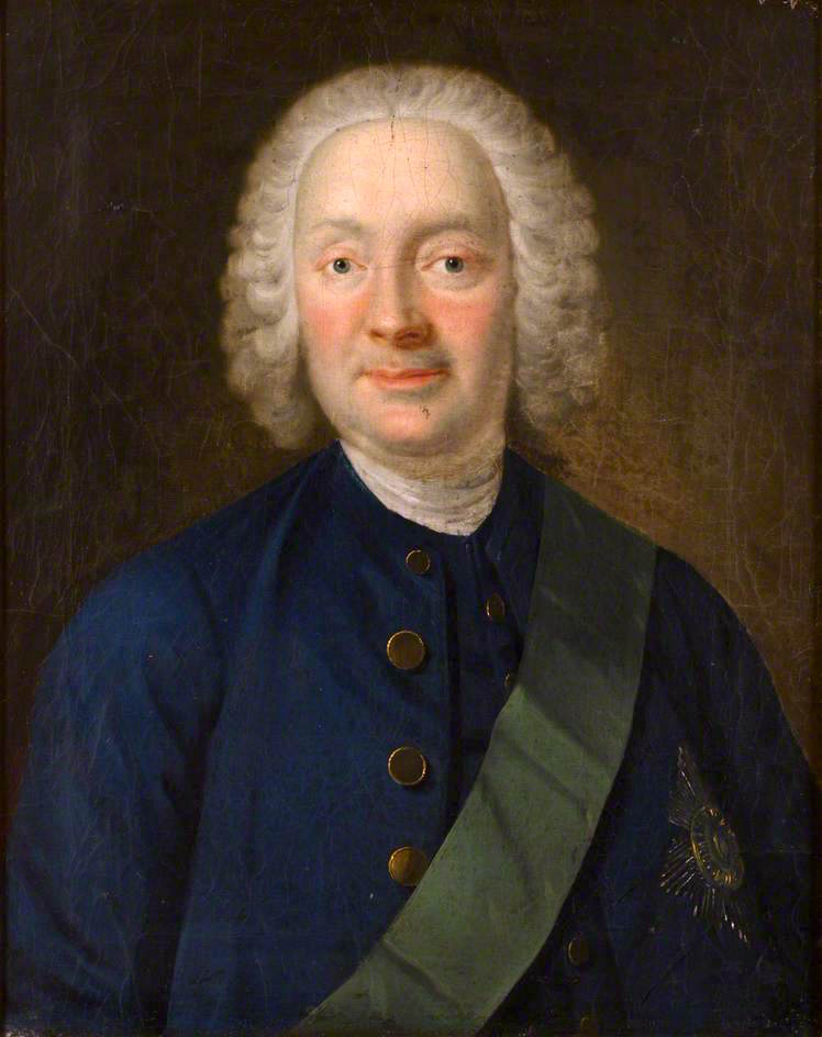John Carmichael, 3rd Earl of Hyndford, vintage artwork by Attributed to Cosmo Alexander, 12x8" (A4) Poster