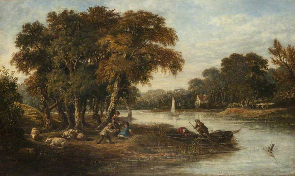 River Wensum, vintage artwork by John Crome, 12x8" (A4) Poster