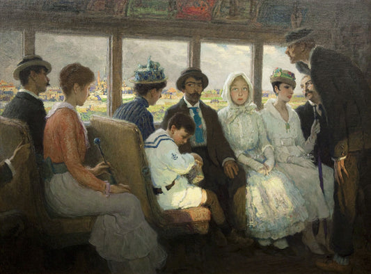An Out of Town Trolley by Francis Luis Mora,16x12(A3) Poster