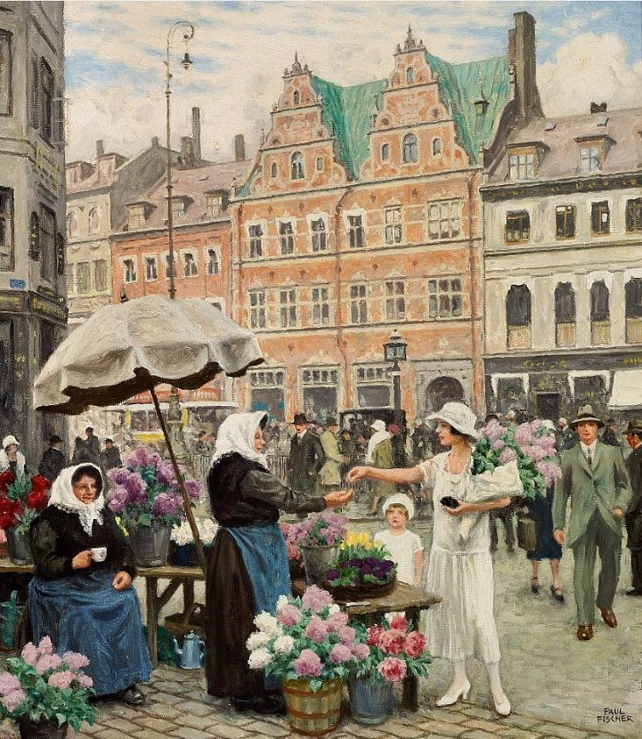 From Hojbro Plads by Paul-Gustave Fischer,A3(16x12")Poster
