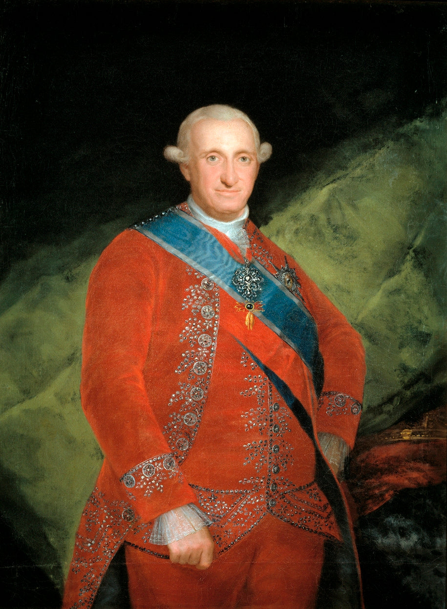 Carlos IV (1748-1819), vintage artwork by Francisco de Goya y Lucientes, 12x8" (A4) Poster