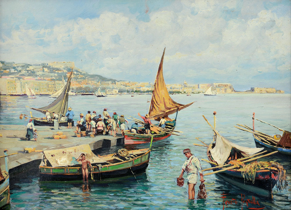 The Harbor by Fausto Pratella,16x12(A3) Poster