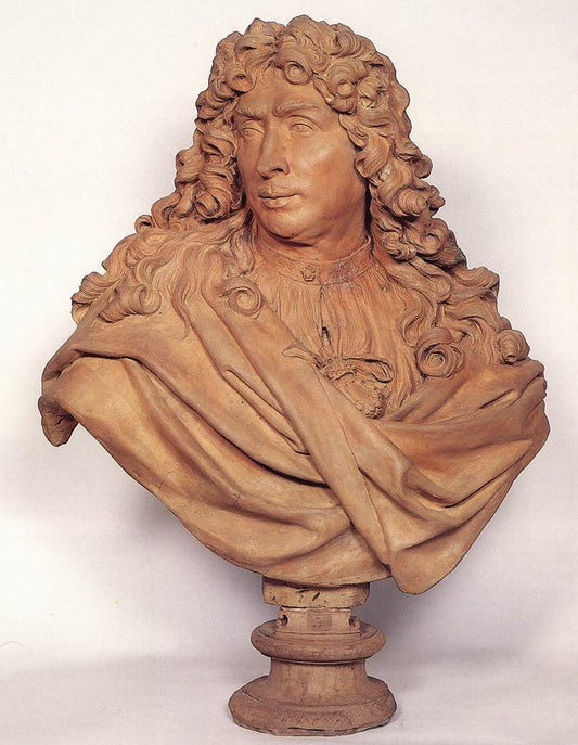 Charles Le Brun (Bust), vintage artwork by Antoine Coysevox, 12x8" (A4) Poster