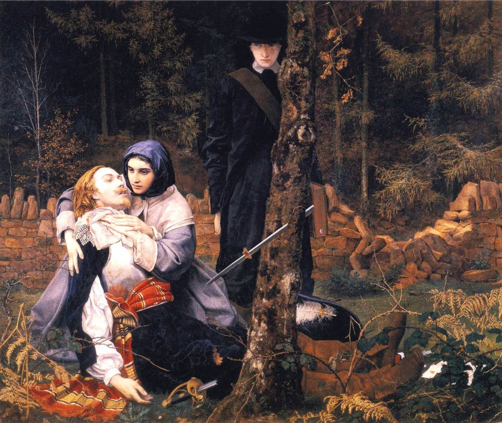 The Wounded Cavalier, vintage artwork by William Shakespeare Burton, 12x8" (A4) Poster