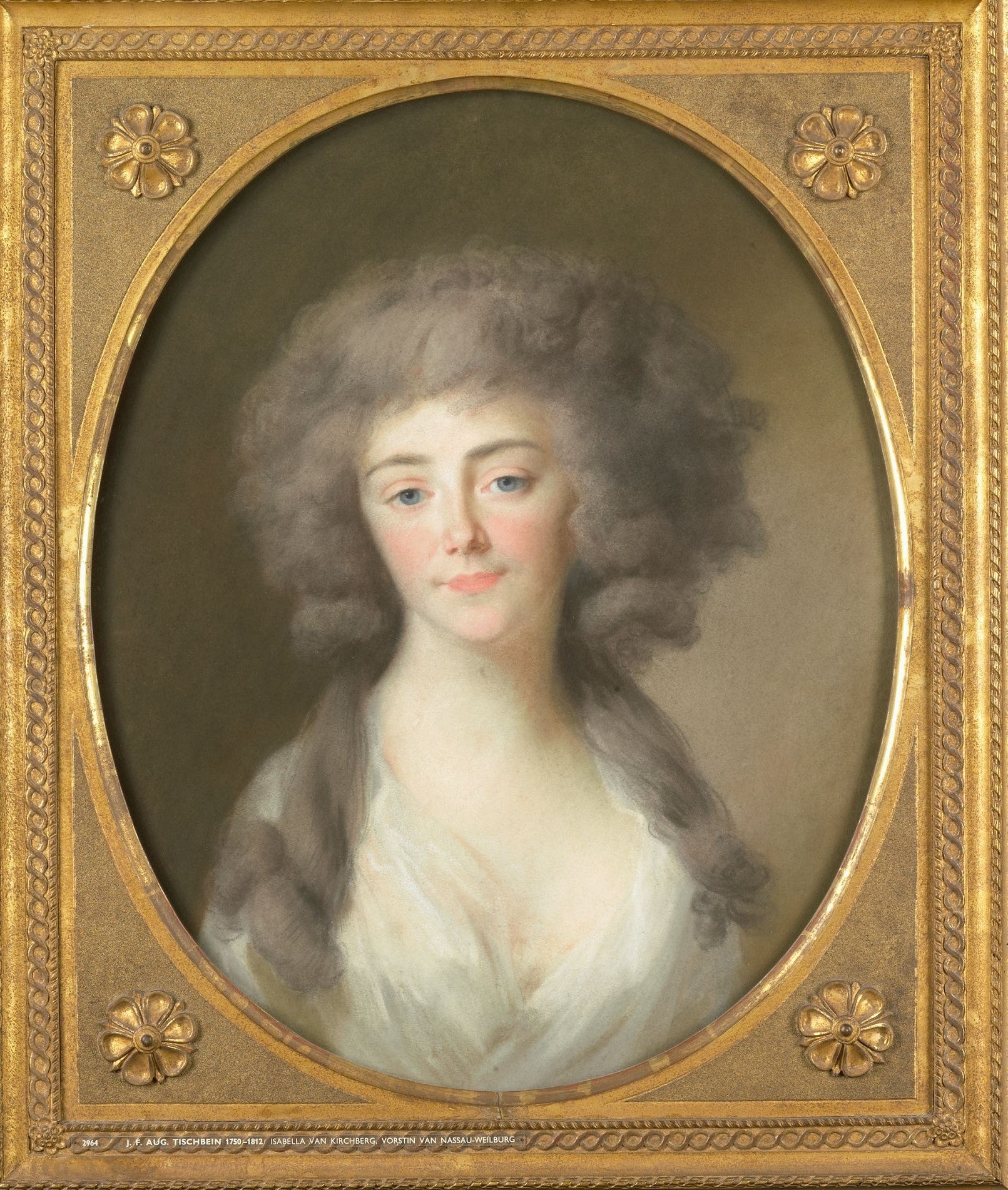 Louisa Isabella Alexandrina Augusta von Kirchberg (1772-1827), vintage artwork by Johann Friedrich August Tischbein, 12x8" (A4) Poster