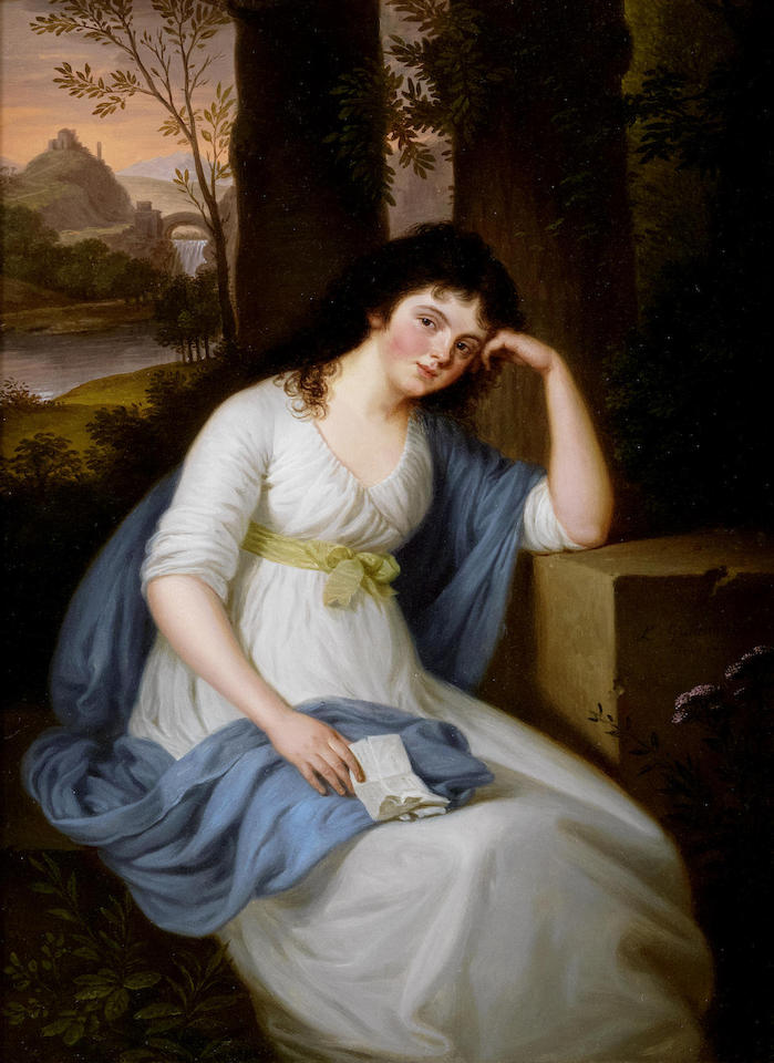 Duchess Anna de Serra-Capriola, vintage artwork by Ludwig Guttenbrunn, 12x8" (A4) Poster