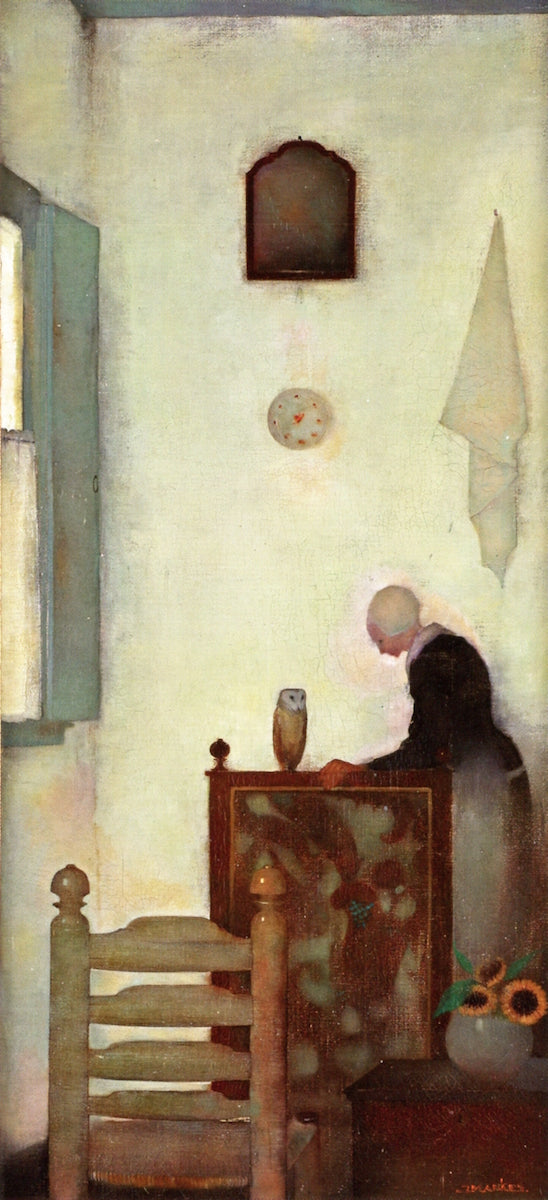 Mother in an Interior, vintage artwork by Jan Mankes, 12x8" (A4) Poster