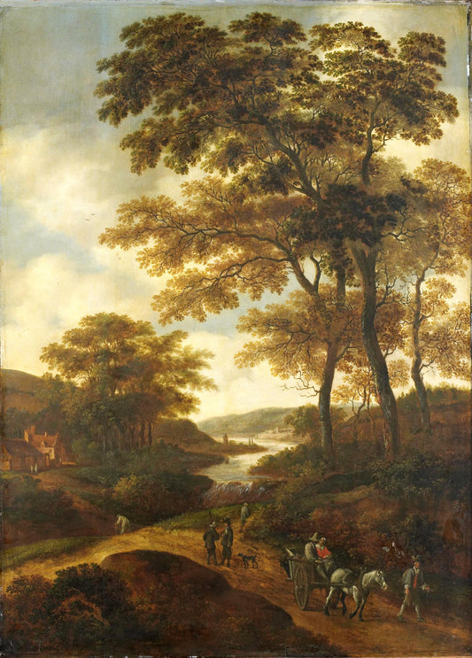Wooded landscape, vintage artwork by Pieter Jansz. van Asch, 12x8" (A4) Poster