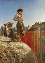 The Excavations of Pompeii, vintage artwork by Filippo Palizzi, A3 (16x12") Poster Print