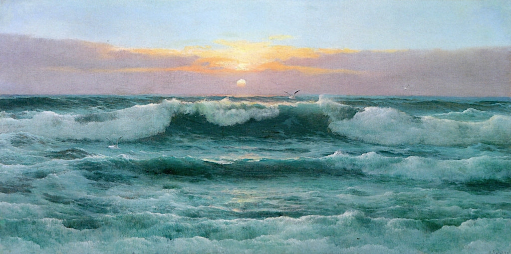 Evening Tide, vintage artwork by David James, 12x8" (A4) Poster
