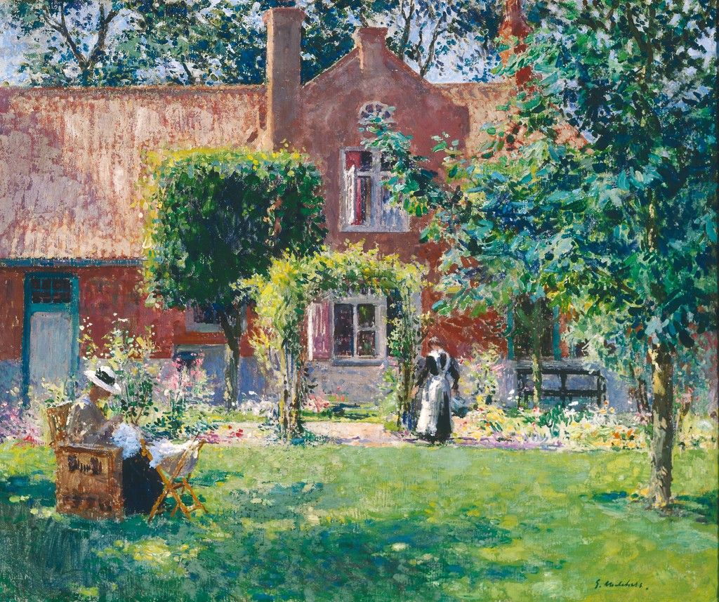 The Unpretentious Garden by Gari Melchers,A3(16x12")Poster