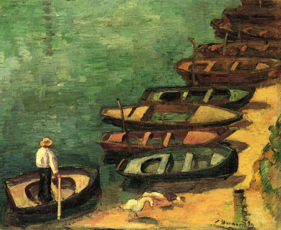 Boats at Pont-Aven by Emile Bernard,A3(16x12")Poster