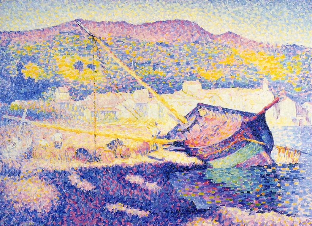 The Blue Boat, vintage artwork by Henri-Edmond Cross, 12x8" (A4) Poster