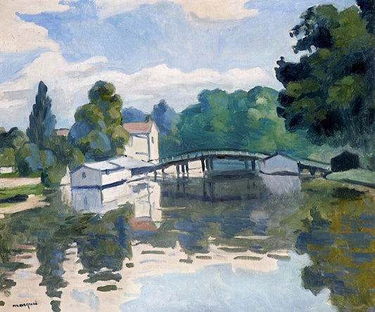 The Bridge a Samoas, vintage artwork by Albert Marquet, 12x8" (A4) Poster