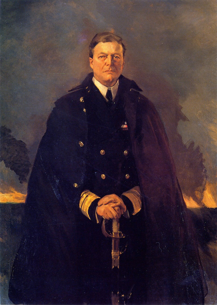 Admiral Sir David Beatty, vintage artwork by Cecilia Beaux, 12x8" (A4) Poster