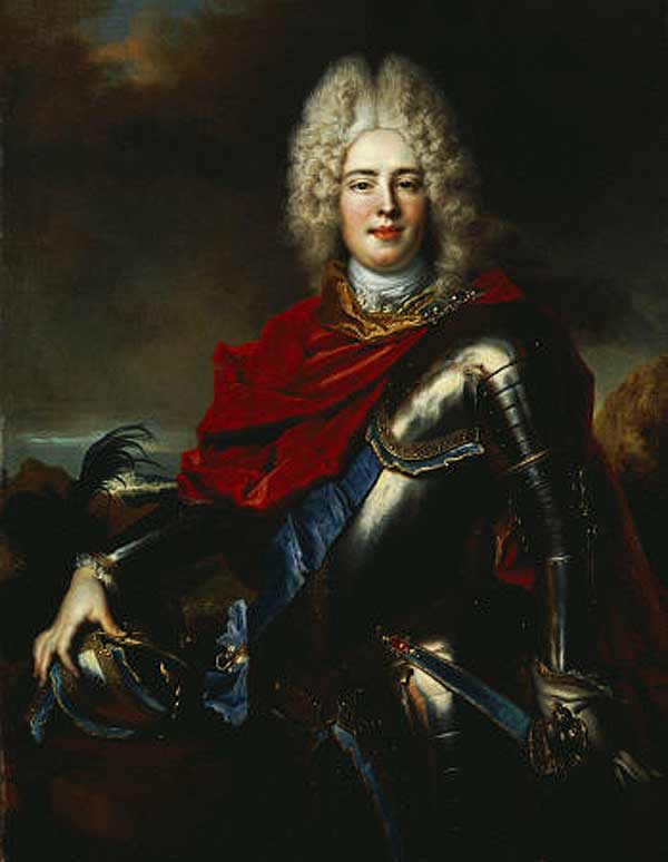 Portrait Of Augustus III of Poland, vintage artwork by Nicolas de Largillière, 12x8" (A4) Poster